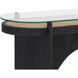 Adora 60 X 20 inch Clear / Black Console Table